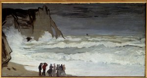 Grosse Meer bei Etretat. Gemälde von Claude Monet (1840-1926) 1868