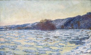 Eisschollen in der Dämmerung, 1893 von Claude Monet