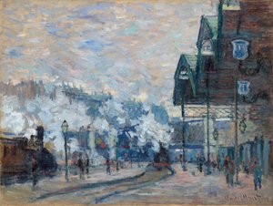 La Gare Saint-Lazare, Außenansicht, 1877