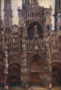 Die Kathedrale von Rouen, das Portal von vorne gesehen, braune Harmonie von Claude Monet