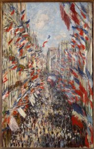 Die Rue Montorgeuil in Paris. Fest am 30. Juni 1878