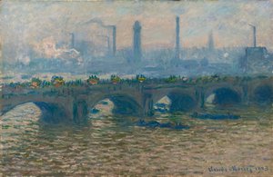 Die Waterloo-Brücke, graues Wetter, 1903 von Claude Monet
