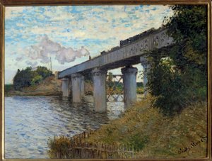 Die Eisenbahnbrücke in Argenteuil von Claude Monet