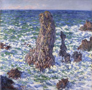 Die Pyramiden von Port-Coton, Sonnenwirkung, 1886 von Claude Monet