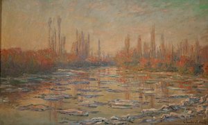 Die Eisschollen oder das Aufbrechen auf der Seine von Claude Monet