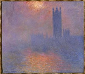 London, Das Parlament, Sonnenstrahl im Nebel von Claude Monet