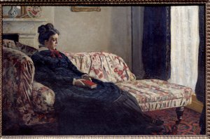 Meditation oder Madame Monet auf dem Sofa, Gemälde von Claude Monet (1840-1926) 1871