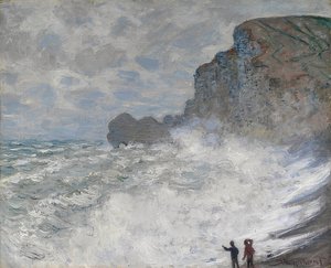 Rauhes Wetter in Étretat
