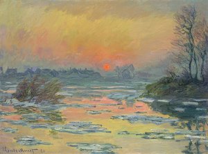 Sonnenuntergang über der Seine von Claude Monet