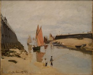 Der Hafen von Trouville von Claude Monet