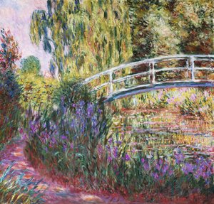 Die japanische Brücke, Teich mit Seerosen