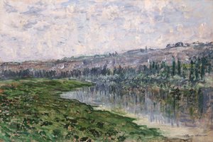 Die Seine und die Hügel von Chantemsle von Claude Monet