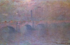 Die Themse an der Waterloo-Brücke von Claude Monet