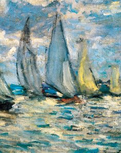 Die Boote oder Regatta in Argenteuil (Detail) um 1874 von Claude Monet