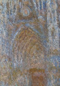 Die Kathedrale von Rouen, das Portal am Morgen, blaue Harmonie (Detail) von Claude Monet