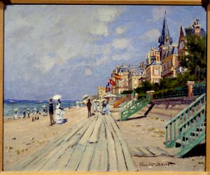 Strand von Trouville. Gemälde von Claude Monet (1840-1926) von Claude Monet