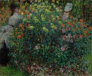 Zwei Frauen unter den Blumen
