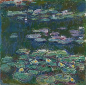 Weiße und gelbe Seerosen von Claude Monet