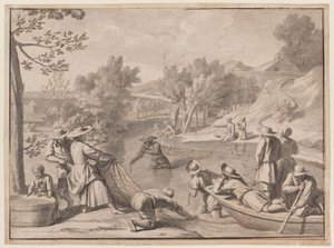 August: Angeln, um 1700 von Claude Simpol