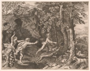 Die Wolfsjagd, Platte 5 aus Pastorales