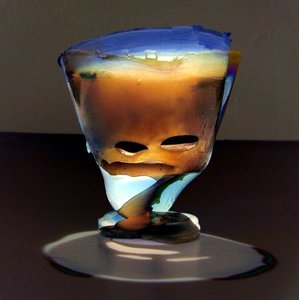 Schmelzendes Glasgesicht