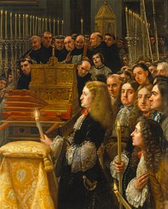 Anbetung der Sagrada Forma durch Carlos II, König von Spanien