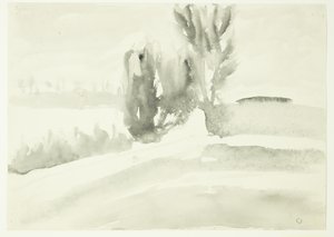 Landschaft mit Bäumen von Claus Johansen