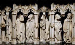 Die Büßer des Grabmals von Philipp dem Kühnen (1342-1404) Skulptur von Claus Sluter (1350-1406) 15. Jahrhundert. Dijon, Museum der Schönen Künste