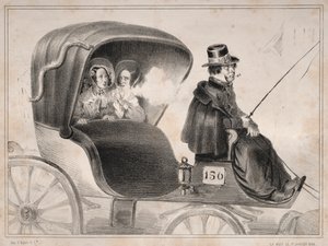 Actualités: Les Inconvénients des voitures publique: Le cocher de..., 1839