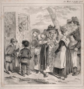 Sehen Sie, meine Liebe! Es ist die Polizei, die diese Kasperle spielen lässt, um abzulenken..., 1840