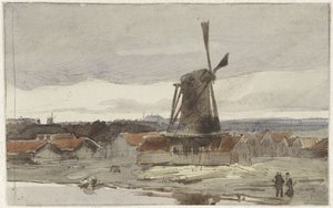Sägemühle am Wasser von Coen Metzelaar