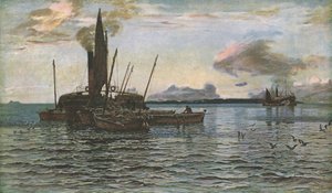 Der Heringsmarkt auf See auf Loch Fyne, Argyll von Colin Hunter