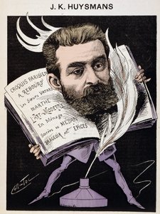 Karikatur von Joris Karl (Joris-Karl) Huysmans (1848-1907) - in „Die Männer von heute“