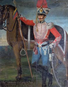 Francisco Urdaneta, Oberst der Dragoner, 1822 von Colombian School