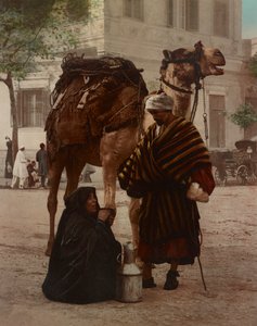 Ein Beduine und seine Frau auf dem Markt
