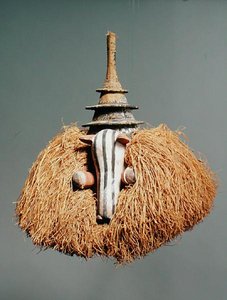 Zoomorphe Maske (Holz & Faser)