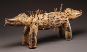 Kongo-Kraft-Hundfigur von Congolese Congolese