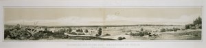 Panorama der Stadt Neu-Braunfels in Texas, aufgenommen von der Südwestseite im Sommer 1847