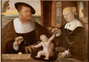 Doppelporträt von Justinian von Holzhausen und seiner Frau Anna, geborene Fürstenberg