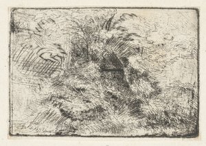Waldlandschaft mit Hütte zwischen den Bäumen von Constantijn à Renesse (possibly)
