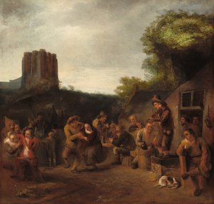 Geselligkeit in der Nähe des Gasthauses, frühe 1650er Jahre