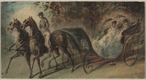 Kutsche im Bois de Boulogne