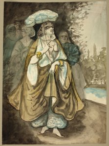Eine der Damen des Harems (recto); Fragment einer Landschaft (verso)