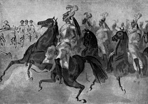 Die Eskorte der Kürassiere, 19. Jahrhundert, 1930 von Constantin Guys