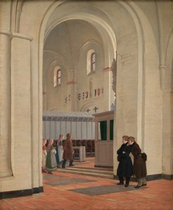 Das Innere der St. Bendt Kirche in Ringsted von Constantin Hansen