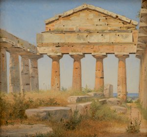Der Tempel der Athena in Paestum, 1838