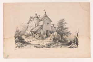 Altes Haus in Landschaft