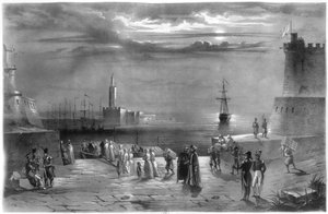 Der Dey Hussein Ibn El Hussein (1765-1838) verlässt Algier nach der Eroberung der Stadt am 4. Juli 1830 von Coppin