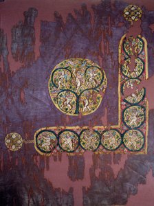 Koptische Kunst: Wandbehang mit Ernteliebe (4. Jahrhundert n. Chr.), Paris, Musée du Louvre