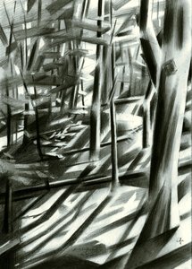 Abstrakte Waldschatten